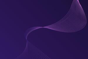 Digital art concept with smooth purple lines creating a wavy pattern on a dark blue background vector