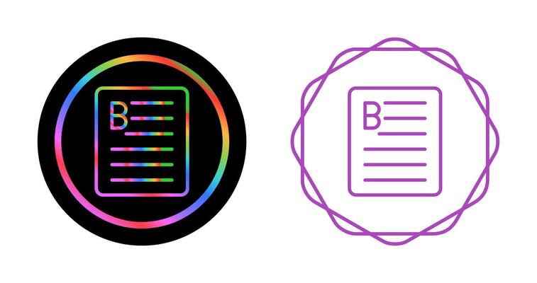 Document Bold Vector Icon