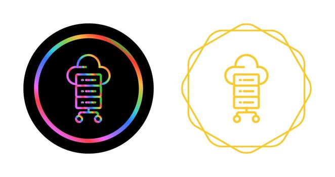icono de vector de computación en la nube