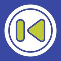 Previous Track Button Vector Icon