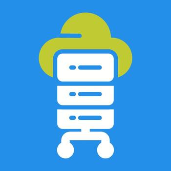 icono de vector de computación en la nube