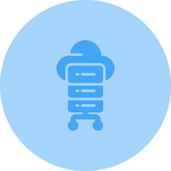 icono de vector de computación en la nube