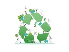 esg sustentabilidad negocio, reciclar vector