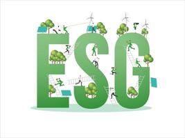 ESG sustainability business, ESG vector