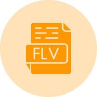 icono de vector de flv