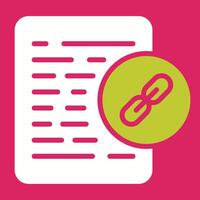 Document Link Vector Icon