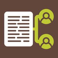 Document Collaboration Vector Icon