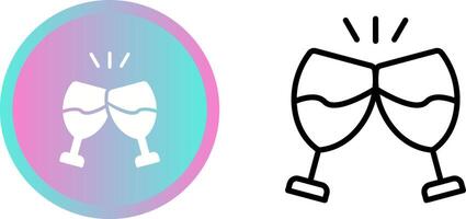 Champagne toast Vector Icon