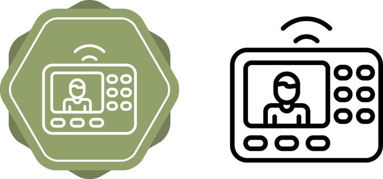 intercomunicador sistema vector icono