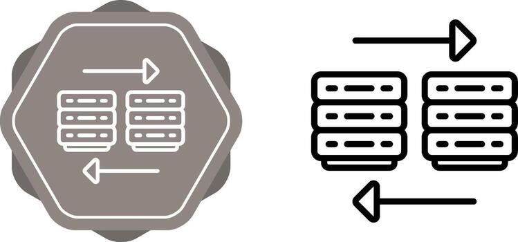 nube migración vector icono