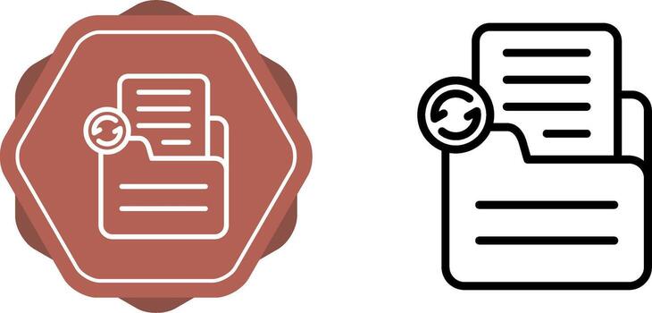 documento sincronizar vector icono