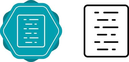 Document Align Center Vector Icon