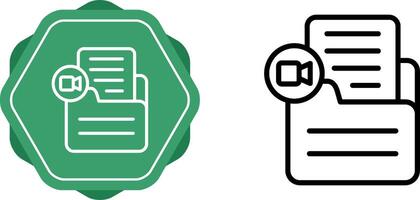 Document Insert Video Vector Icon