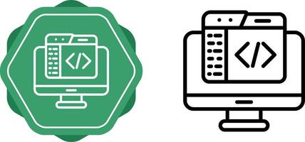 código editor vector icono