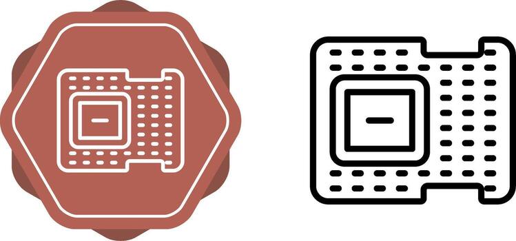 icono de vector de procesador