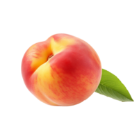 AI generated Fresh peach png isolated on transparent background