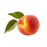 AI generated Fresh peach png isolated on transparent background