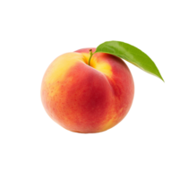 AI generated Fresh peach png isolated on transparent background