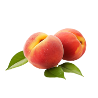 AI generated Fresh peach png isolated on transparent background