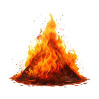 AI generated Holika dahan isolated on transparent background png