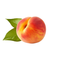 AI generated Fresh peach png isolated on transparent background