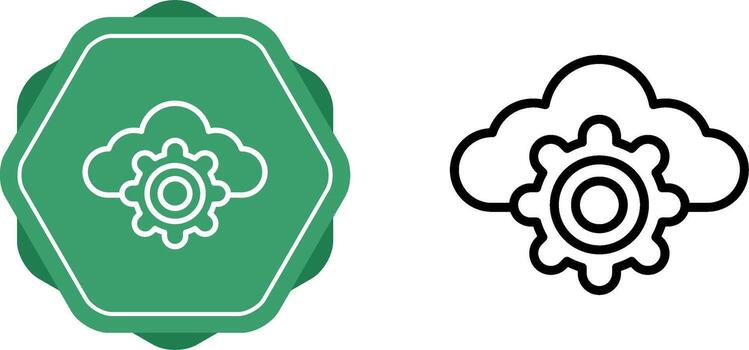 icono de vector de computación en la nube