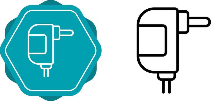 icono de vector de enchufe