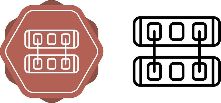 icono de vector de interruptor de red