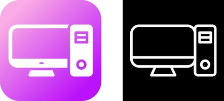 icono de vector de computadora de escritorio