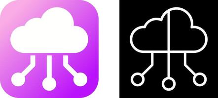 Hybrid Cloud Vector Icon