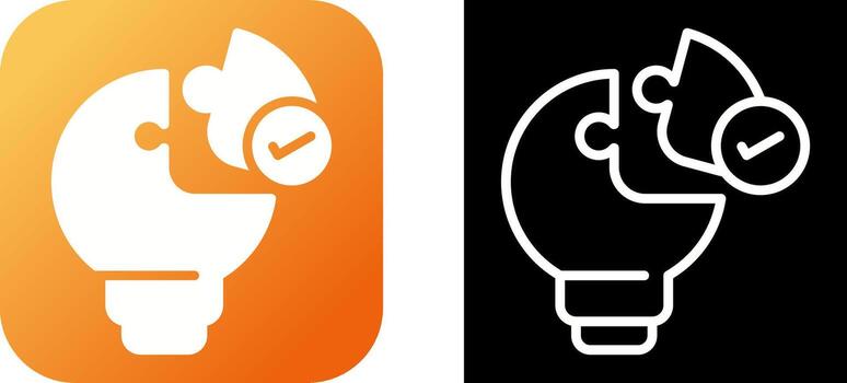 icono de vector de solución