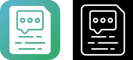 Document Insert Comment Vector Icon