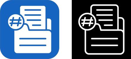 Document Numbering Vector Icon