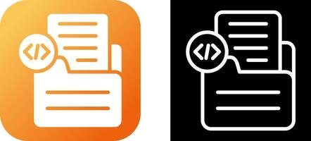 Document Insert Code Vector Icon