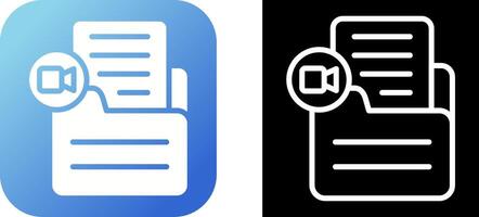 Document Insert Video Vector Icon