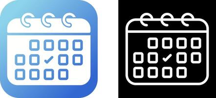 calendario con marca de verificación vector icono
