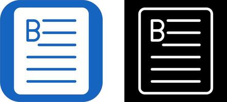 Document Bold Vector Icon