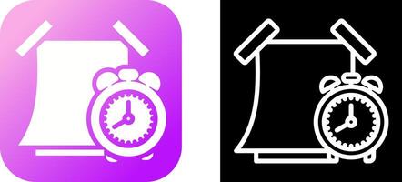 pegajoso Nota con alarma reloj vector icono