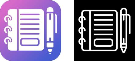 Notepad with pen Vector Icon