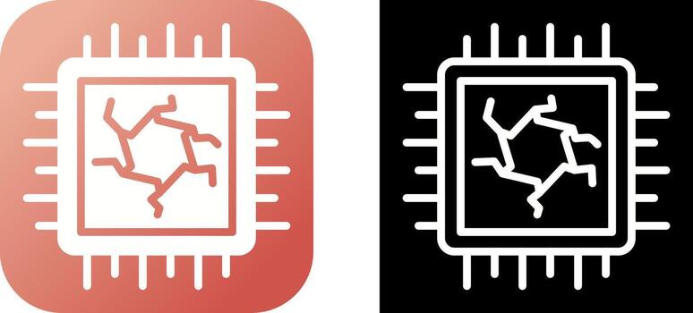 icono de vector de cpu