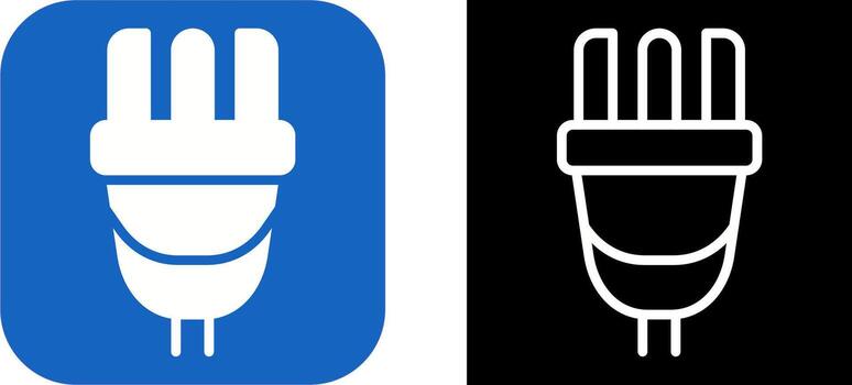 icono de vector de enchufe