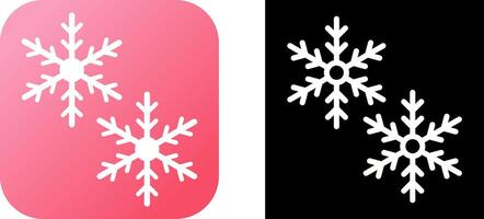 icono de vector de copos de nieve