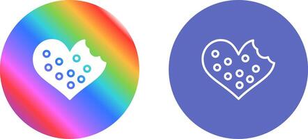 Heart shaped cookies Vector Icon