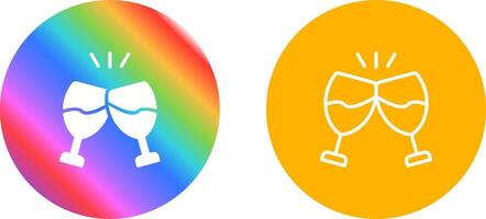 Champagne toast Vector Icon