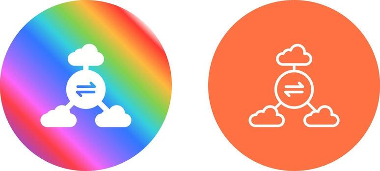 multi-nube vector icono