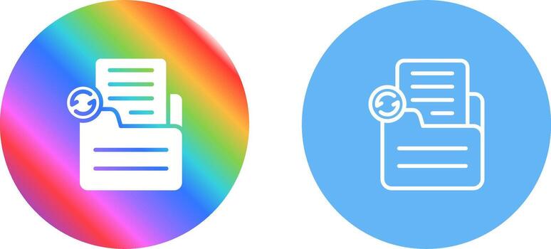 documento sincronizar vector icono