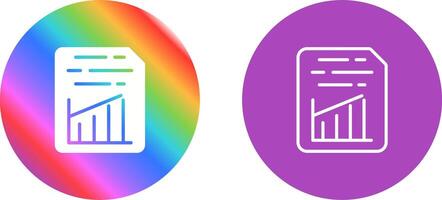 Document Insert Graph Vector Icon