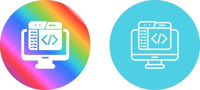 código editor vector icono