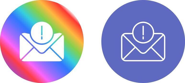 error mensaje vector icono