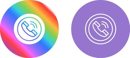 Circle Phone Vector Icon